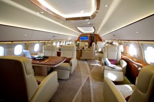 Airbus ACJ319 cabin for Martha's Vineyard charter