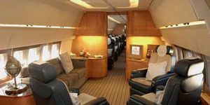 Boeing 757 VIP view for Martha's Vineyard charter