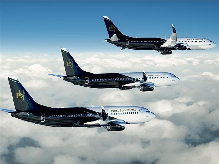 Boeing Business Jet (BBJ) view for Martha's Vineyard charter