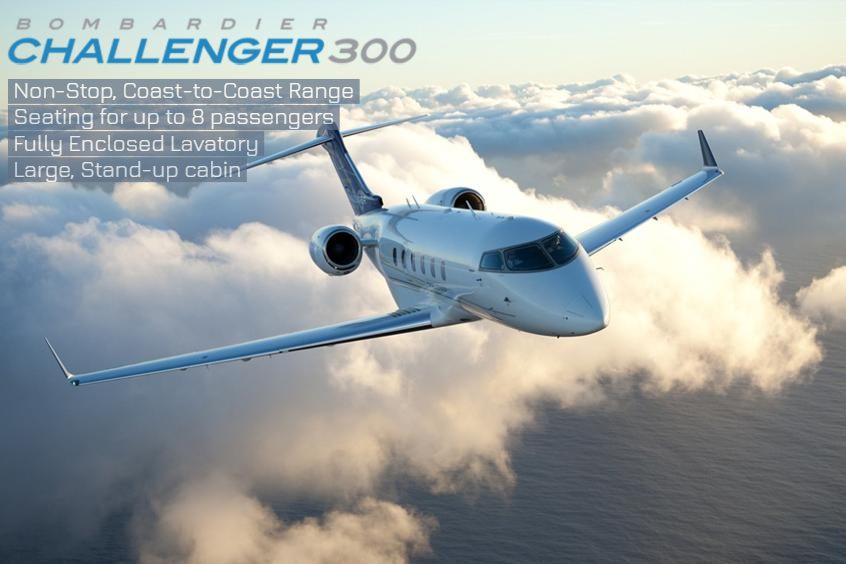 Challenger 300 super midsize jet for Martha's Vineyard charter