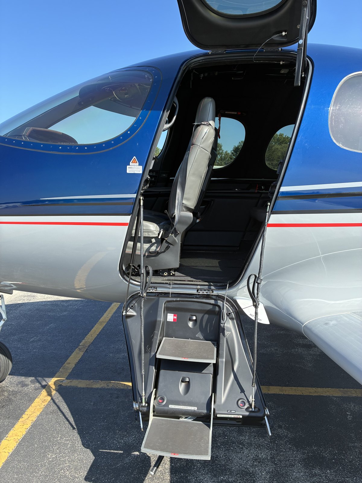 Cirrus Vision Jet SF50 cabin door and air-stair for Martha's Vineyard charter
