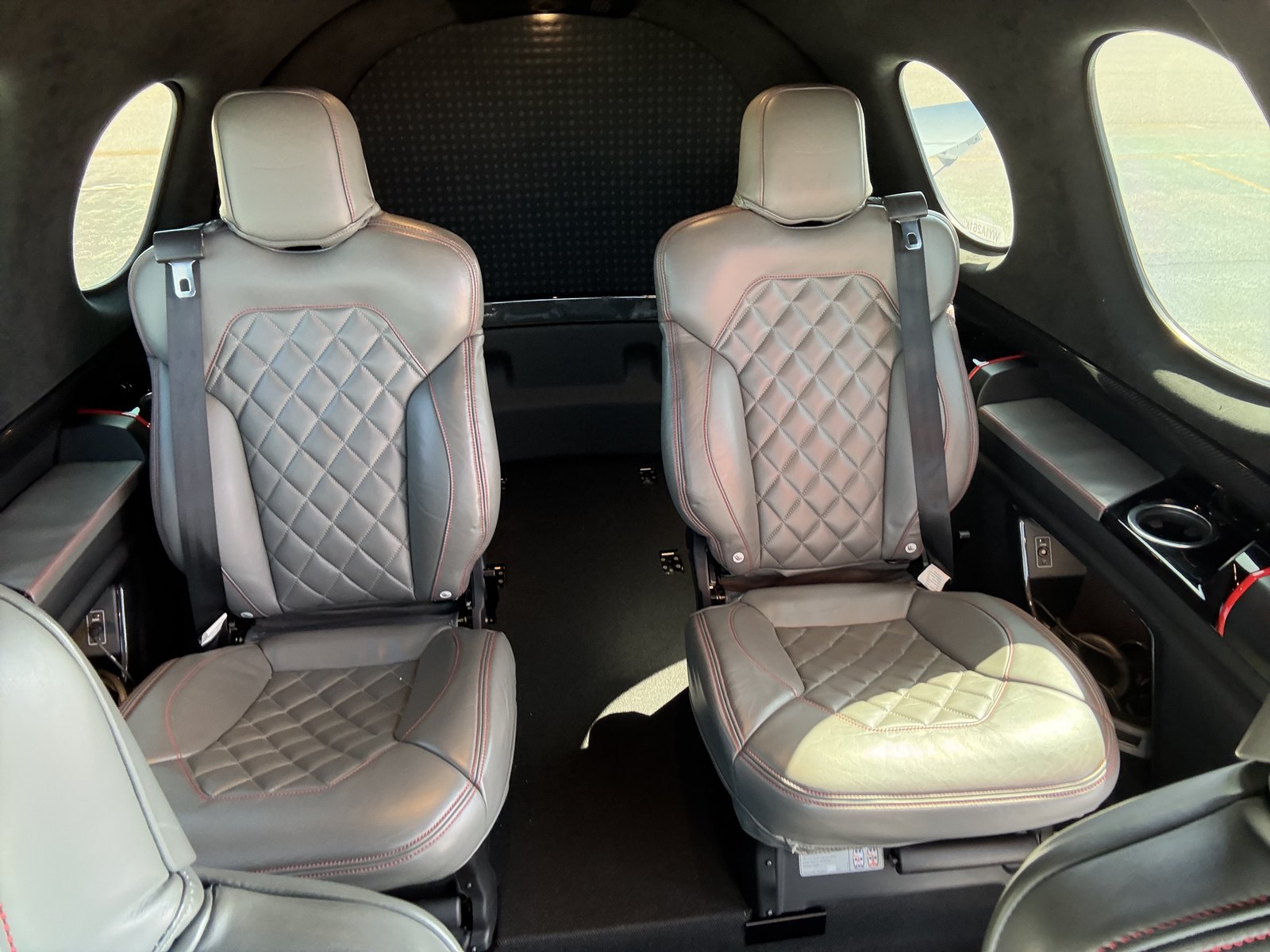 Cirrus Vision Jet SF50 rear cabin seats for Martha's Vineyard charter