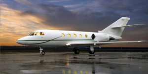 Falcon 20 view for Martha's Vineyard charter