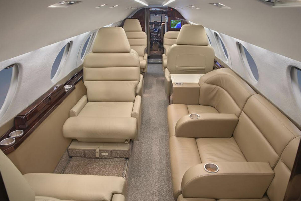 Falcon 20 cabin for Martha's Vineyard charter
