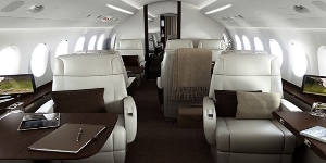 Falcon 2000 cabin for Martha's Vineyard charter