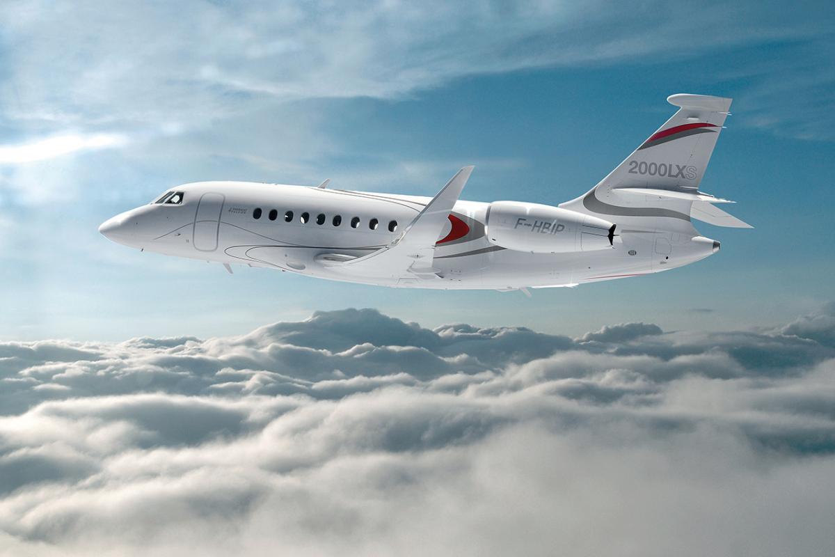 Dassault Falcon 2000LXS view for Martha's Vineyard charter