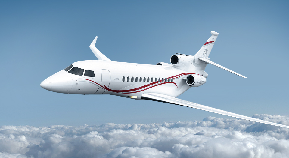 Falcon 7X view for Martha's Vineyard charter