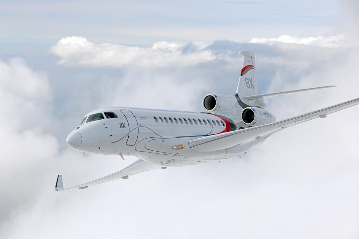 Dassault Falcon 8x view for Martha's Vineyard charter