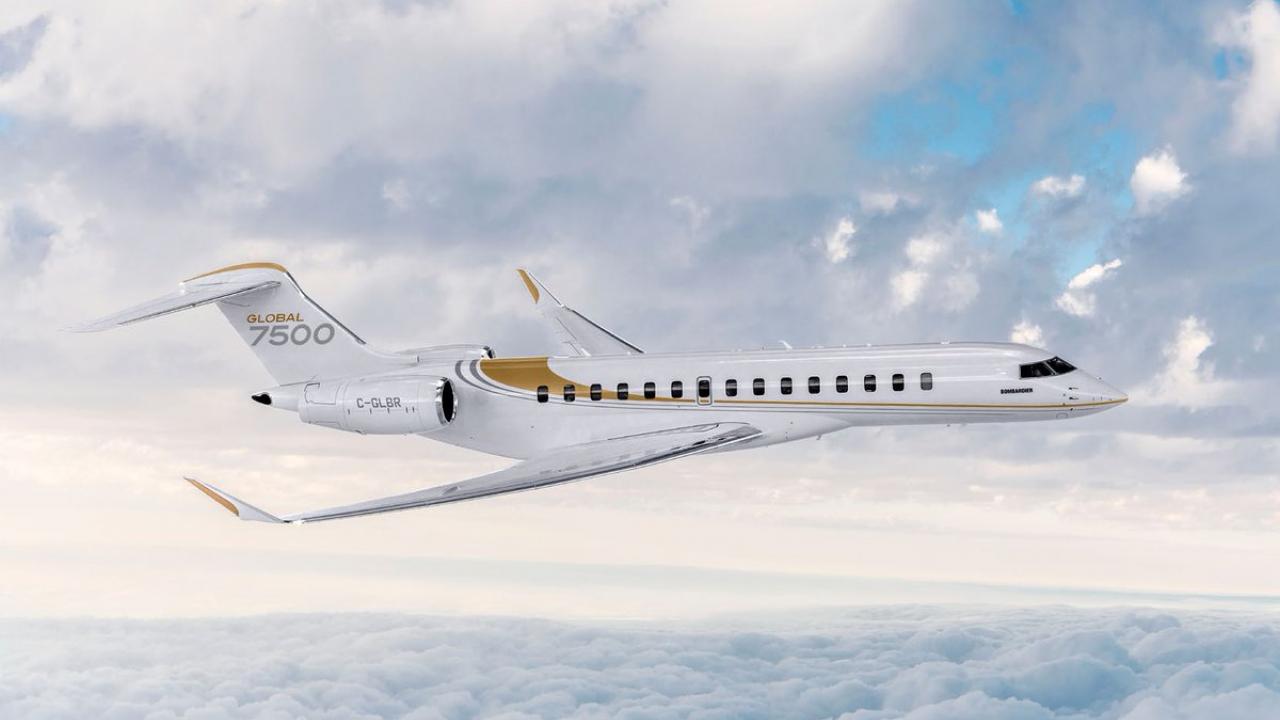 Bombardier Global 7500 long range jet for Martha's Vineyard charter