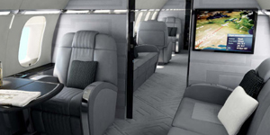 Global Express cabin for Martha's Vineyard charter