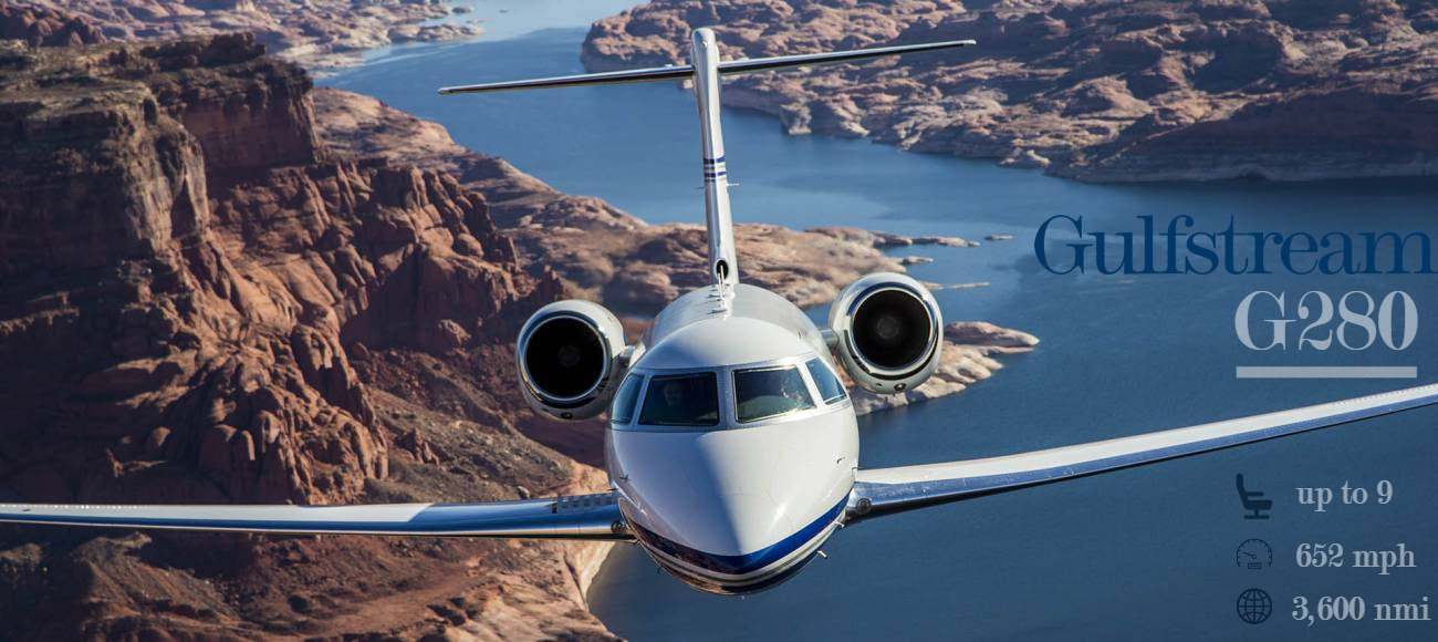 Gulfstream G280 super midsize jet for Martha's Vineyard charter