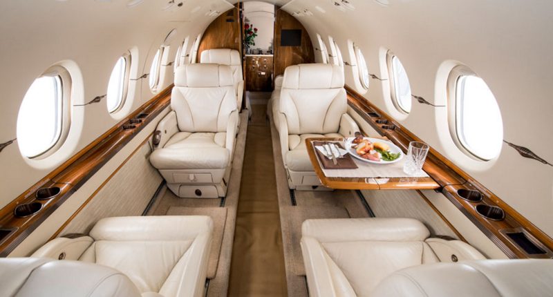 Hawker 850XP cabin for Martha's Vineyard charter